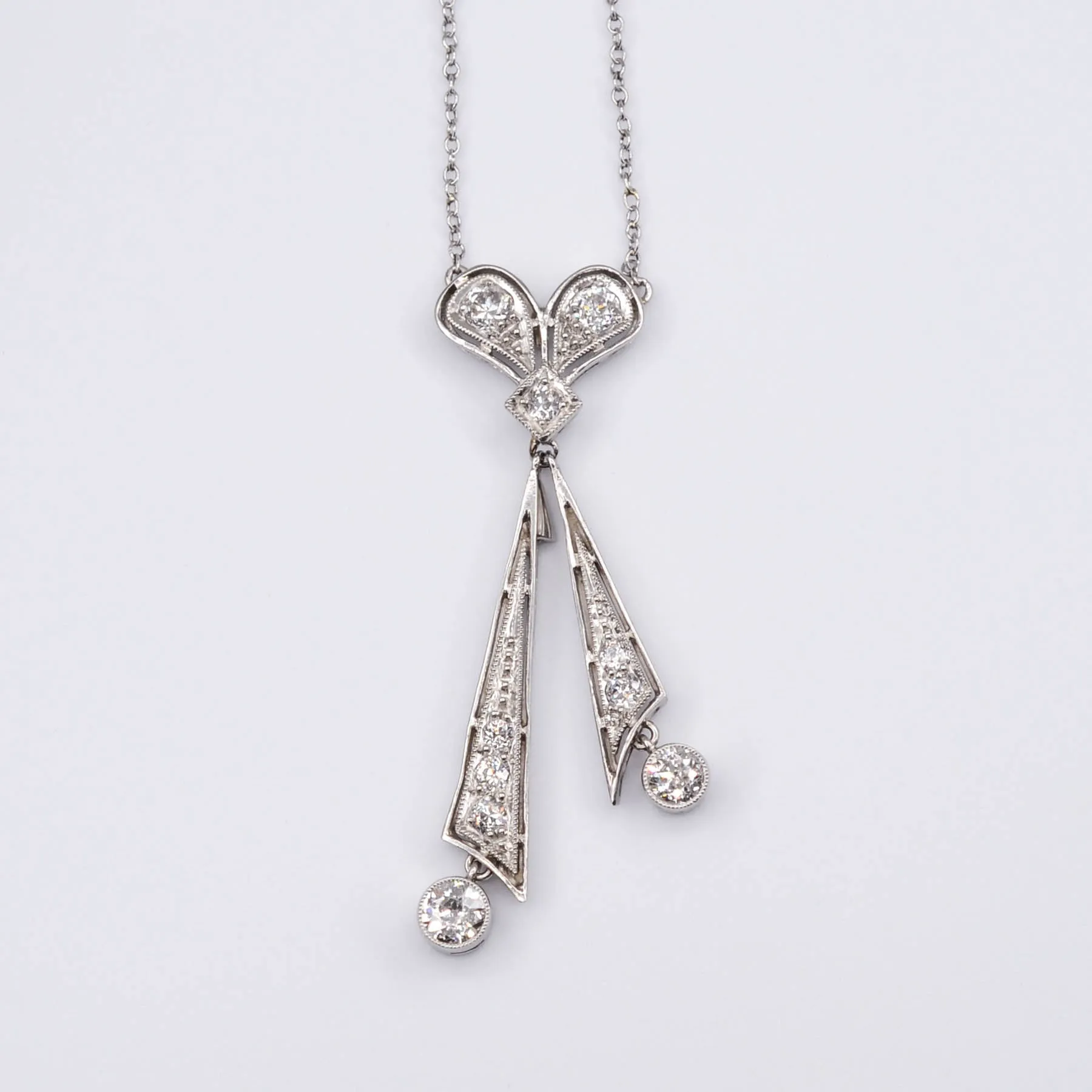 Bold Moment Highlight Moment Diamond Bow Necklace | 0.52ctw | 14.5" |