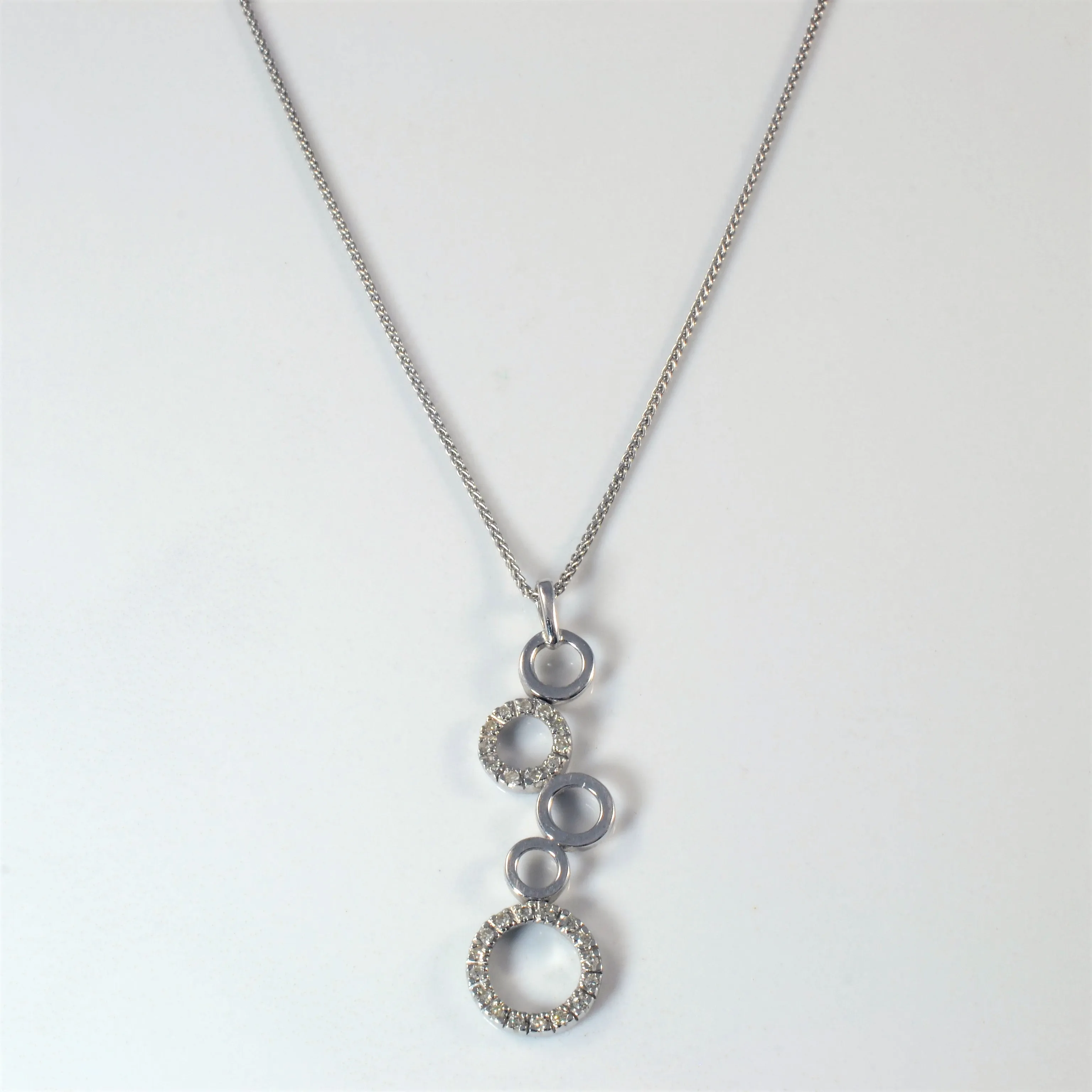 Diamond Bubble Drop Necklace | 0.27ctw | 17" | Timeless Presence Timeless Duo