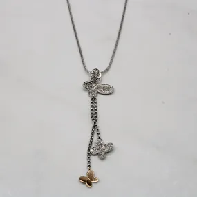 Unique Glow Diamond Butterfly Pendant & Necklace | 0.20ctw | 16" |