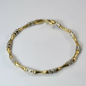 Red Dress Soft Accent Diamond Chain Bracelet | 0.20ctw | 7" |