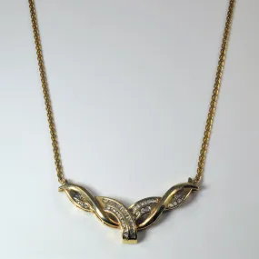 Diamond Channel Twist Necklace | 0.55ctw | 17.5" | Sophisticated Embellishments