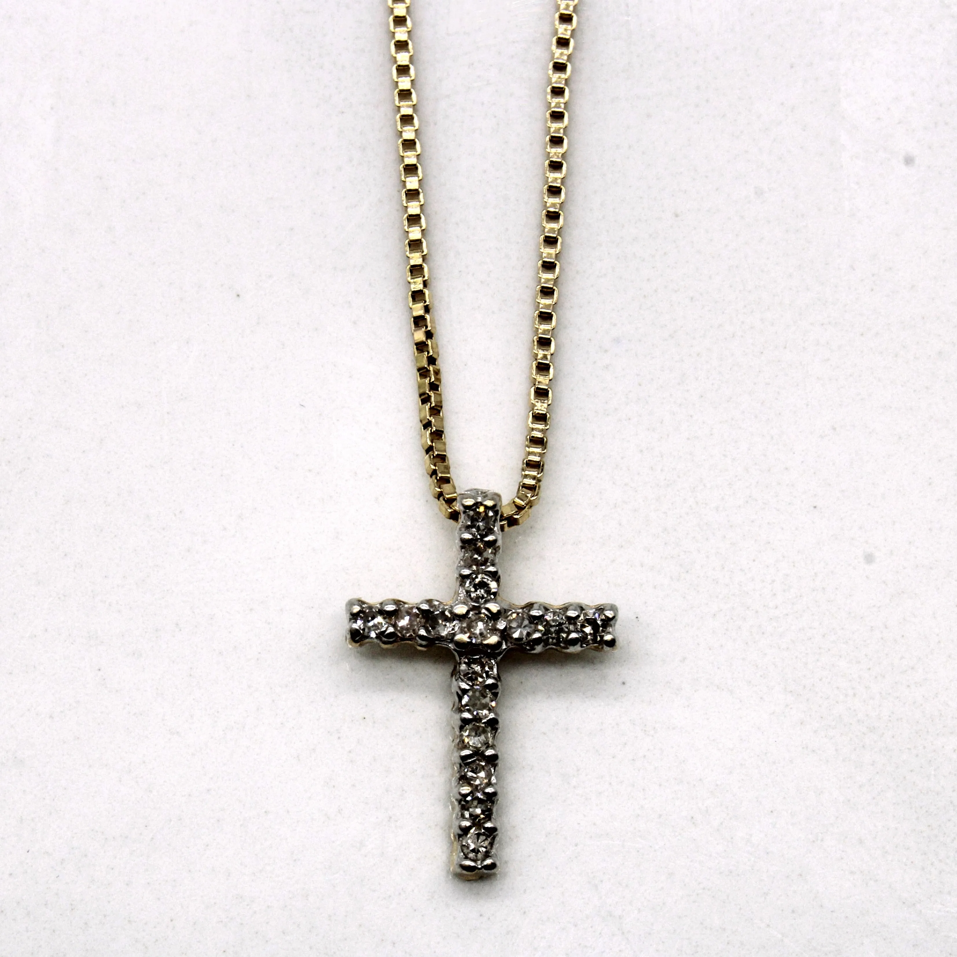 Crisp Accent Exclusive Style Diamond Cross Necklace | 0.08ctw | 18" |
