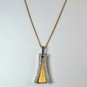 Diamond Flare Necklace | 0.98ctw | 18" | Bright Detail Stunning Finish