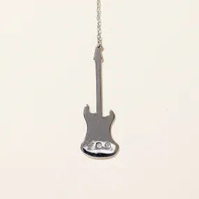 handmade touch Diamond Guitar Drop Pendant Necklace | 0.06ctw | 16" |