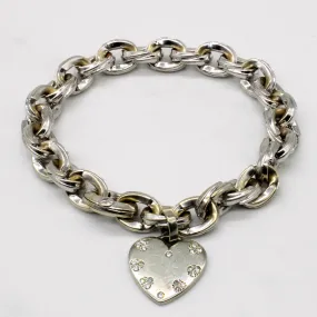 Diamond Heart Bracelet | 0.21ctw | 8" | Perfect Accessory