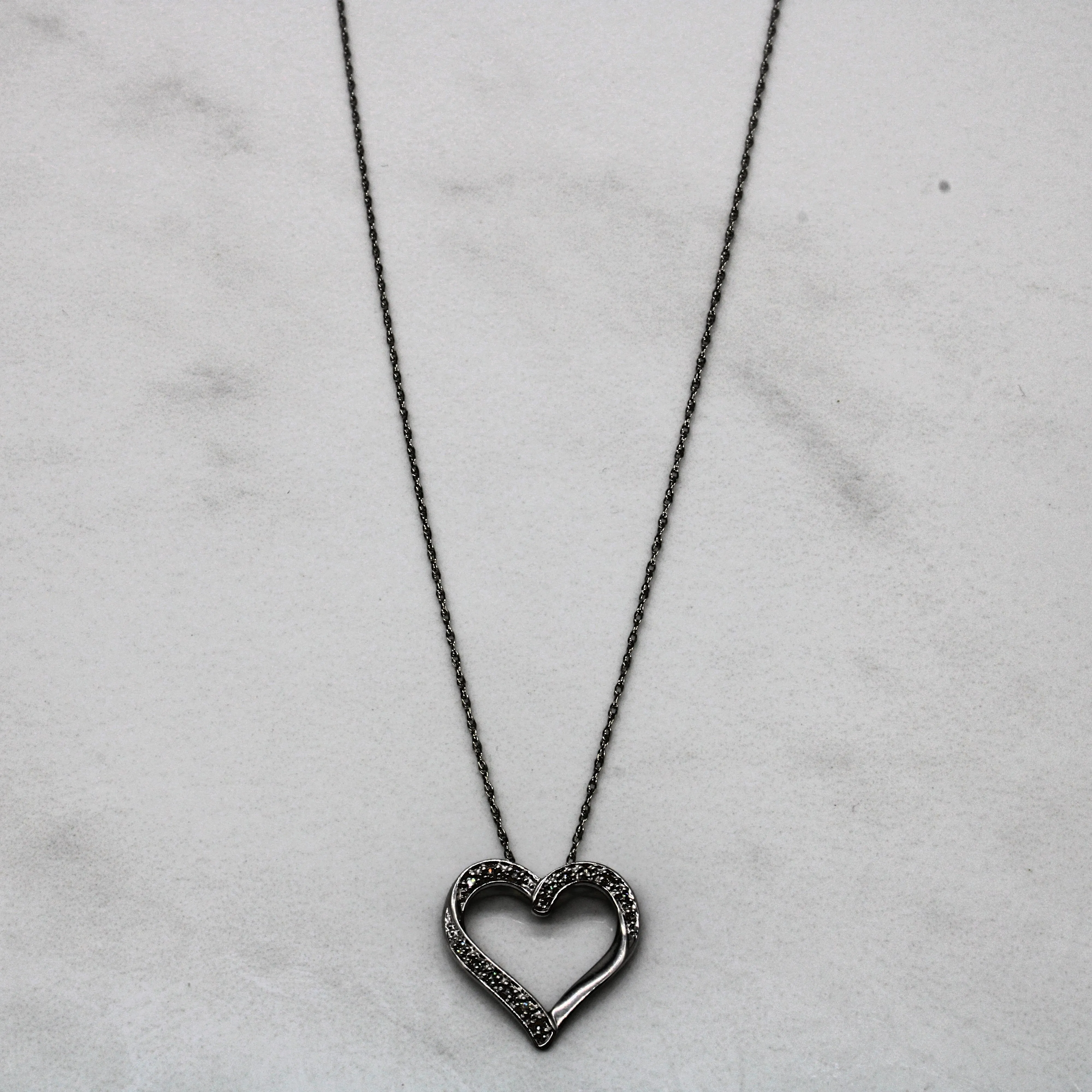 Diamond Heart Necklace | 0.06ctw | 18" | Impressive Accent