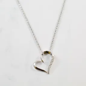 Easy Match Diamond Heart Necklace | 0.10ctw | 18" |