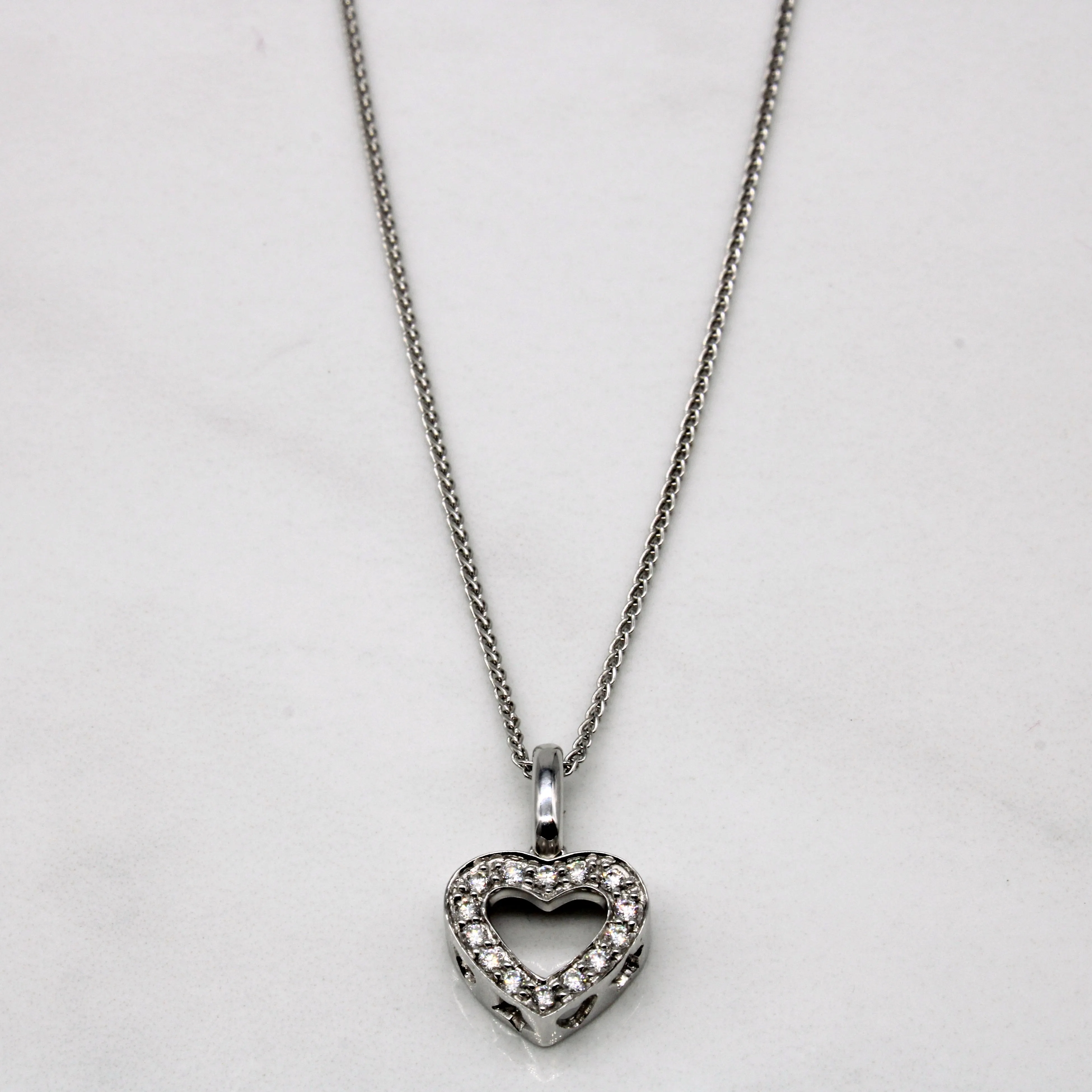 Diamond Heart Pendant | 0.14ctw | 18" | Distinctive Detailing Luxurious Finish