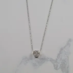 Distinctive Touch Diamond Hexagon Necklace | 0.04ctw | 16" |