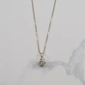 Diamond Infinity Love Knot Necklace | 0.03ctw | 18" | Glamorous Gem Stunning Accent