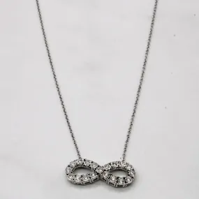 Unique Glow Vintage Detail Diamond Infinity Pendant Necklace | 0.25ctw | 18" |