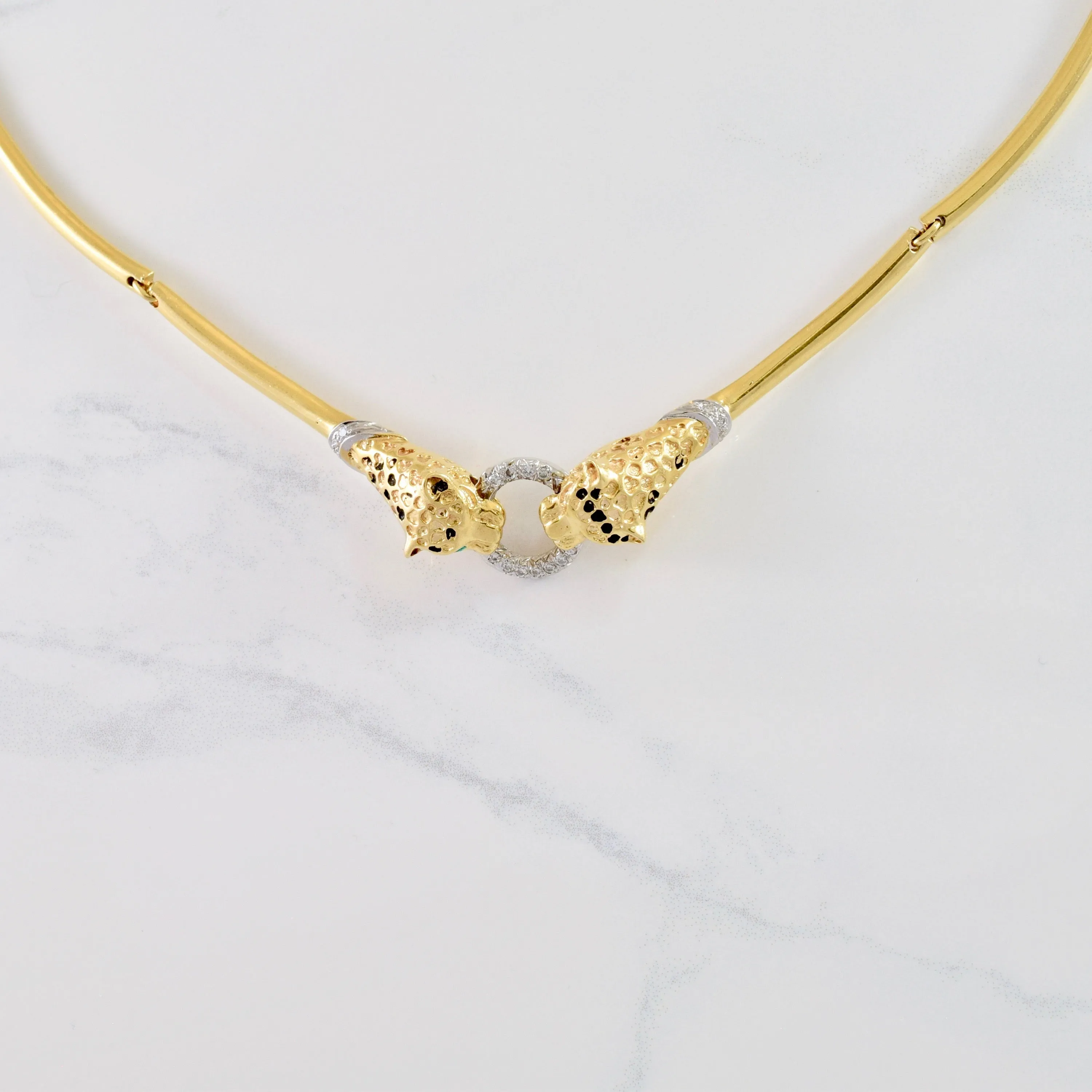 Diamond Leopard Necklace | 0.24 ctw SZ 15" | Street Ready