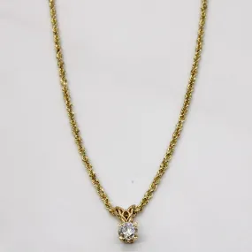 Diamond Pendant 14k Necklace | 0.22ct | 18" | Dazzling Detail Artistic Form
