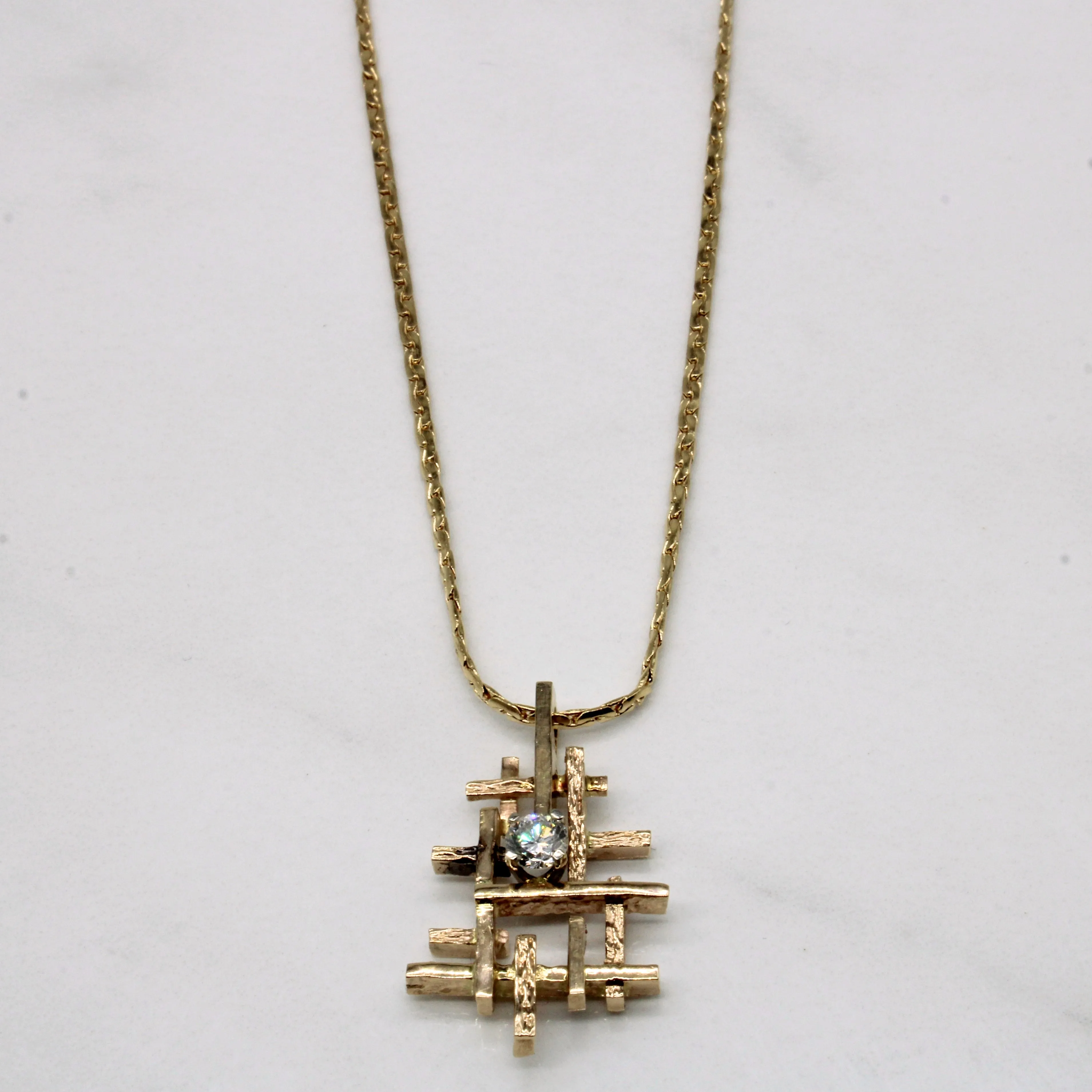 Minimal Radiance Soft Features Diamond Pendant & Necklace | 0.28ct | 16" |