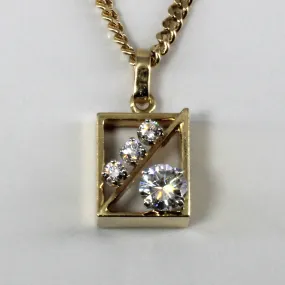 Diamond Pendant Curb Link Chain Necklace | 0.93ctw | 18"| Top Pick