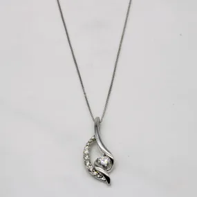 Diamond Swirl Necklace | 0.30ctw | 19" | Premium Craft