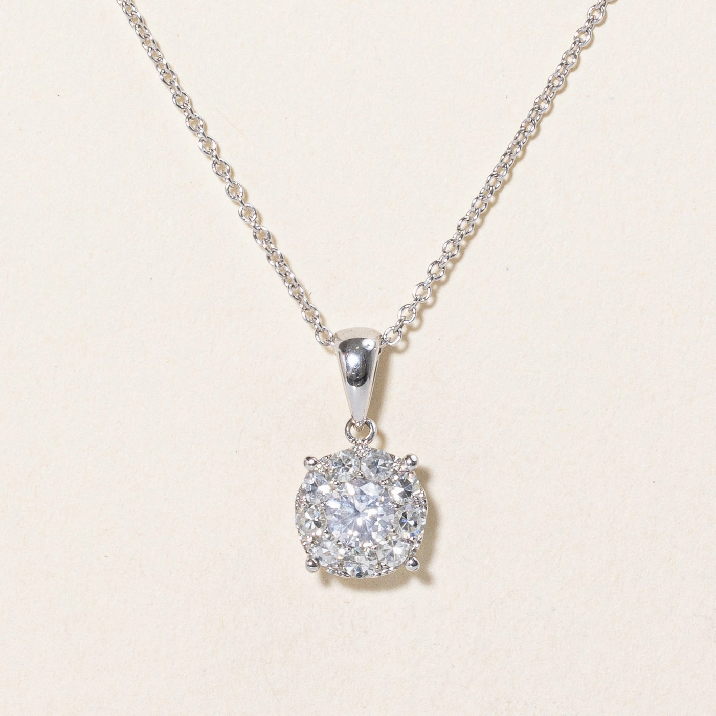 Everyday Glow Diamond Cluster Pendant Necklace | 0.50ctw | 18" |