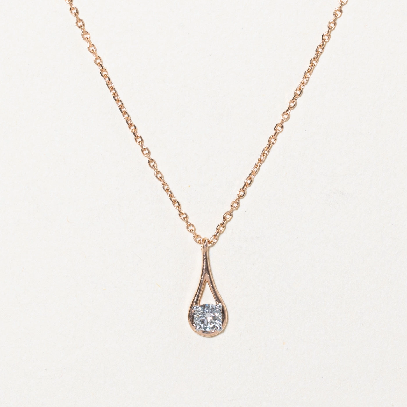 Romantic Accent Couture Accent Diamond Drop Pendant Necklace | 0.17ct | 18" |