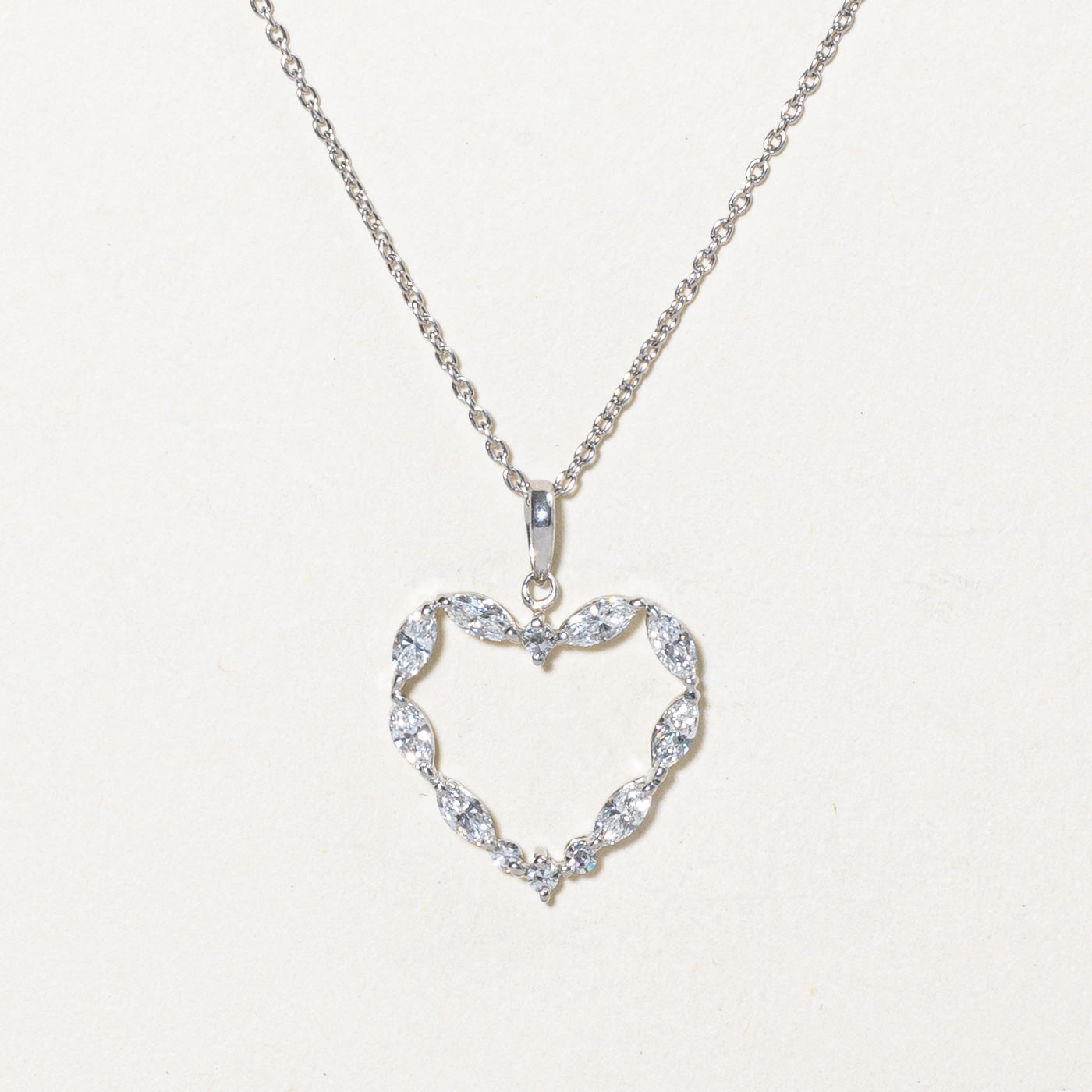 Diamond Heart Pendant Necklace | 0.50ctw | 18" | Luxurious Craft Gift For Him