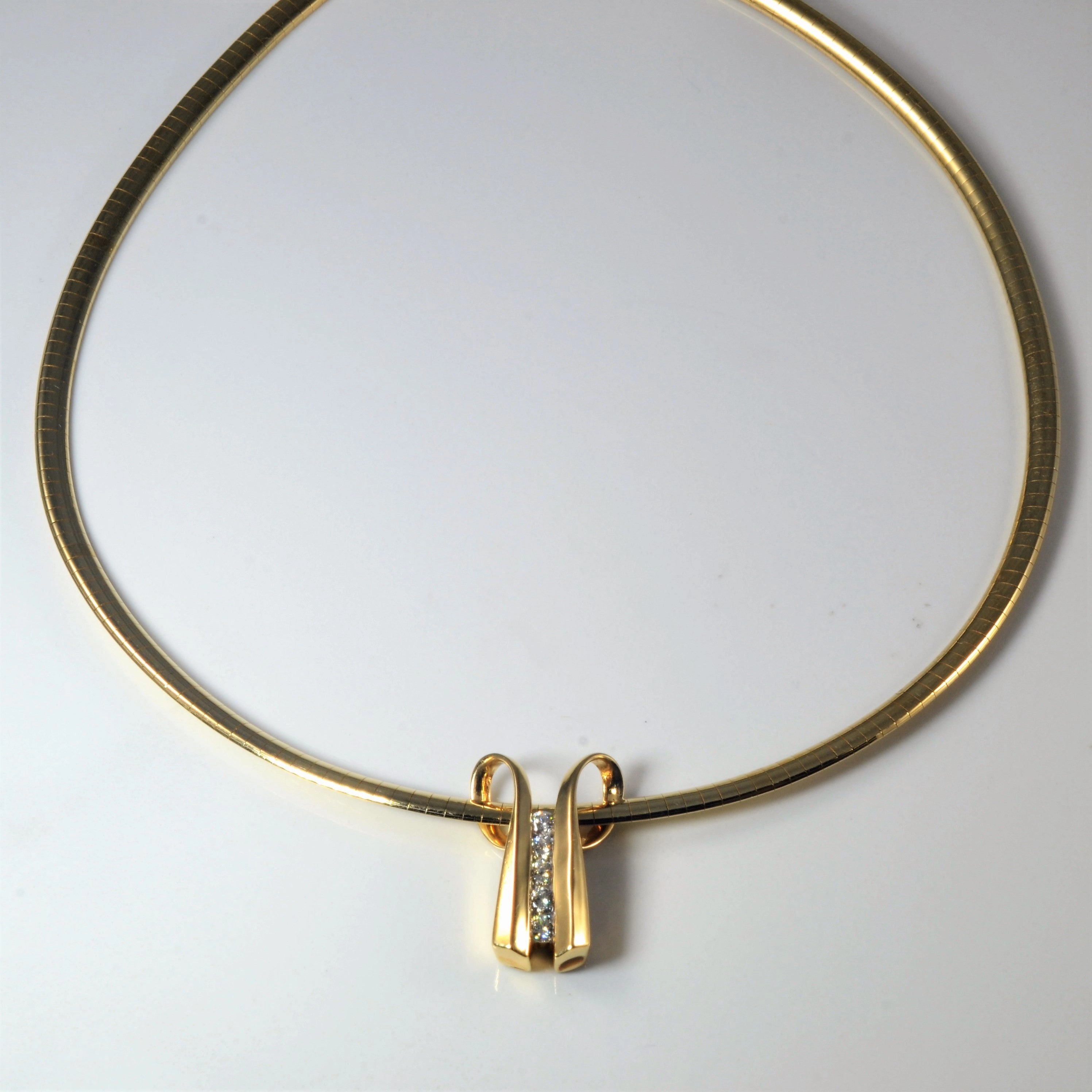 Cozy Glow Diamond Omega Necklace | 0.55ctw | 20" |