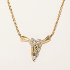 Diamond Scoop Pendant Necklace | 1.00ctw | 17" | Refined Highlight Glam fit