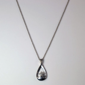Glam Vibe Diamond Tear Drop Necklace | 0.12ct | 16" |