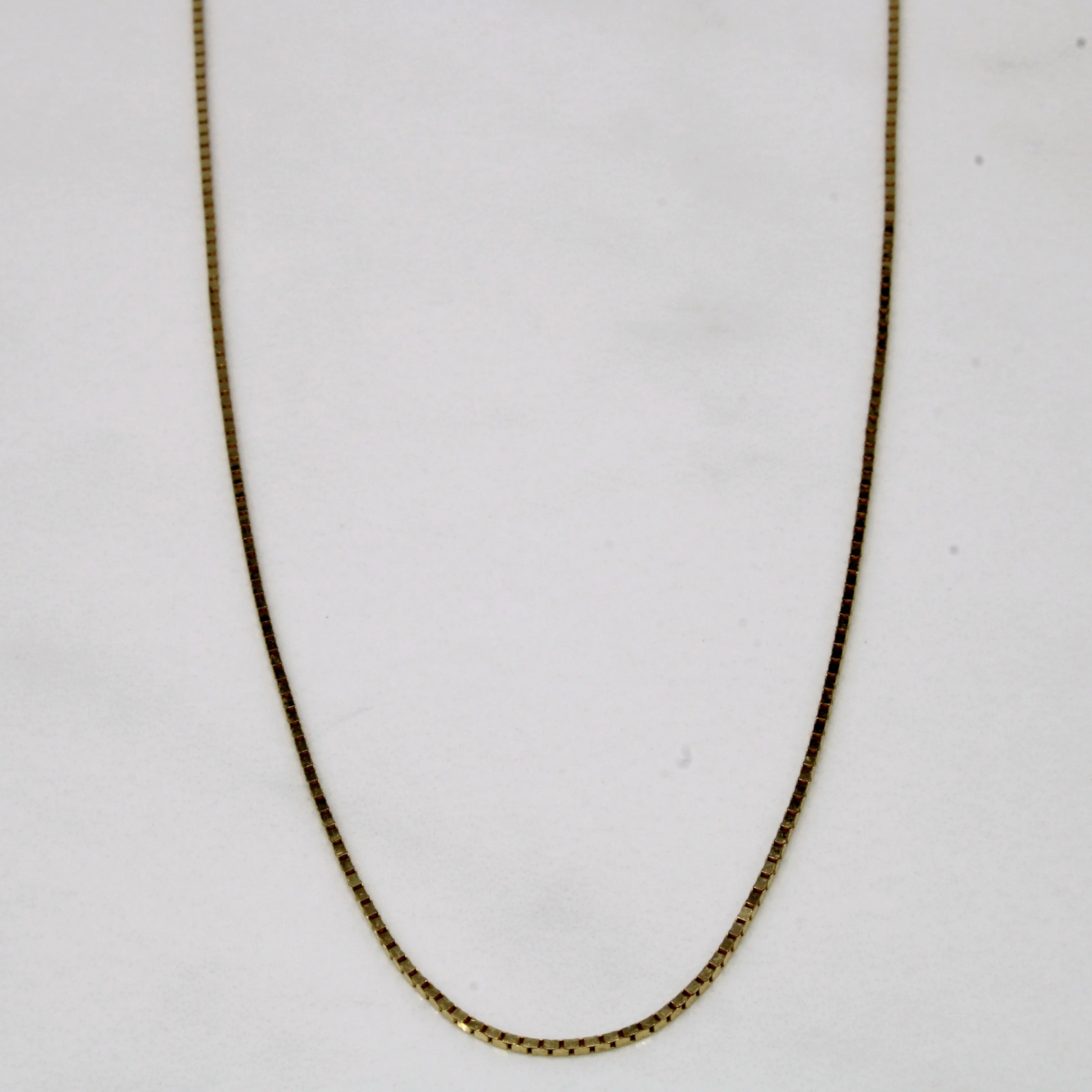 14k Yellow Gold Box Link Chain | 17" | Polished Shape