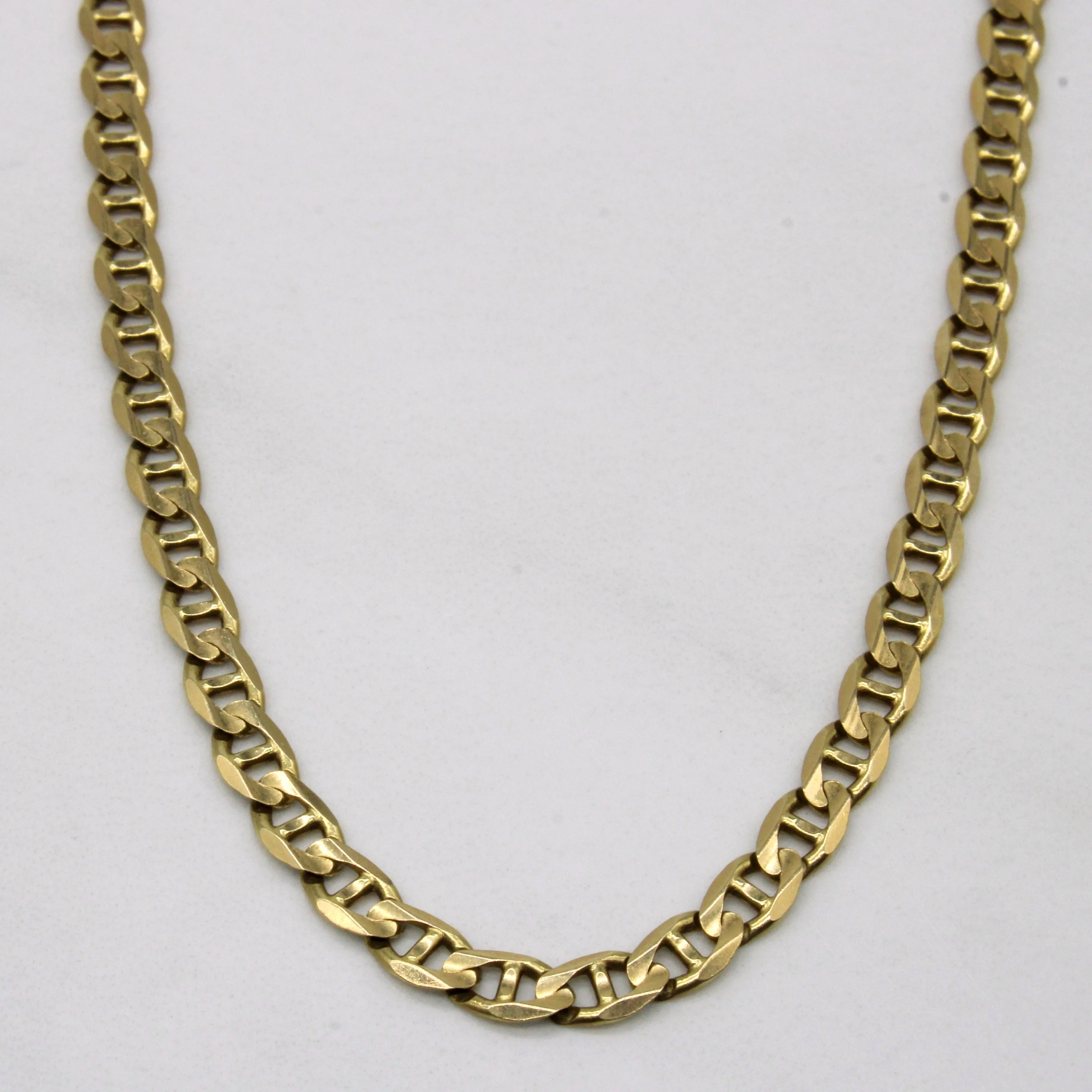 Shiny Touch 14k Yellow Gold Anchor Link Chain | 20" |