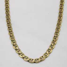 Shiny Touch 14k Yellow Gold Anchor Link Chain | 20" |