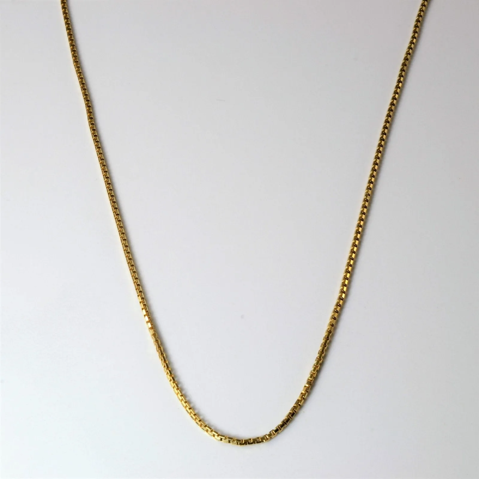 10k Yellow Gold Box Chain | 18" | Fashionable Accent Bridal Choice