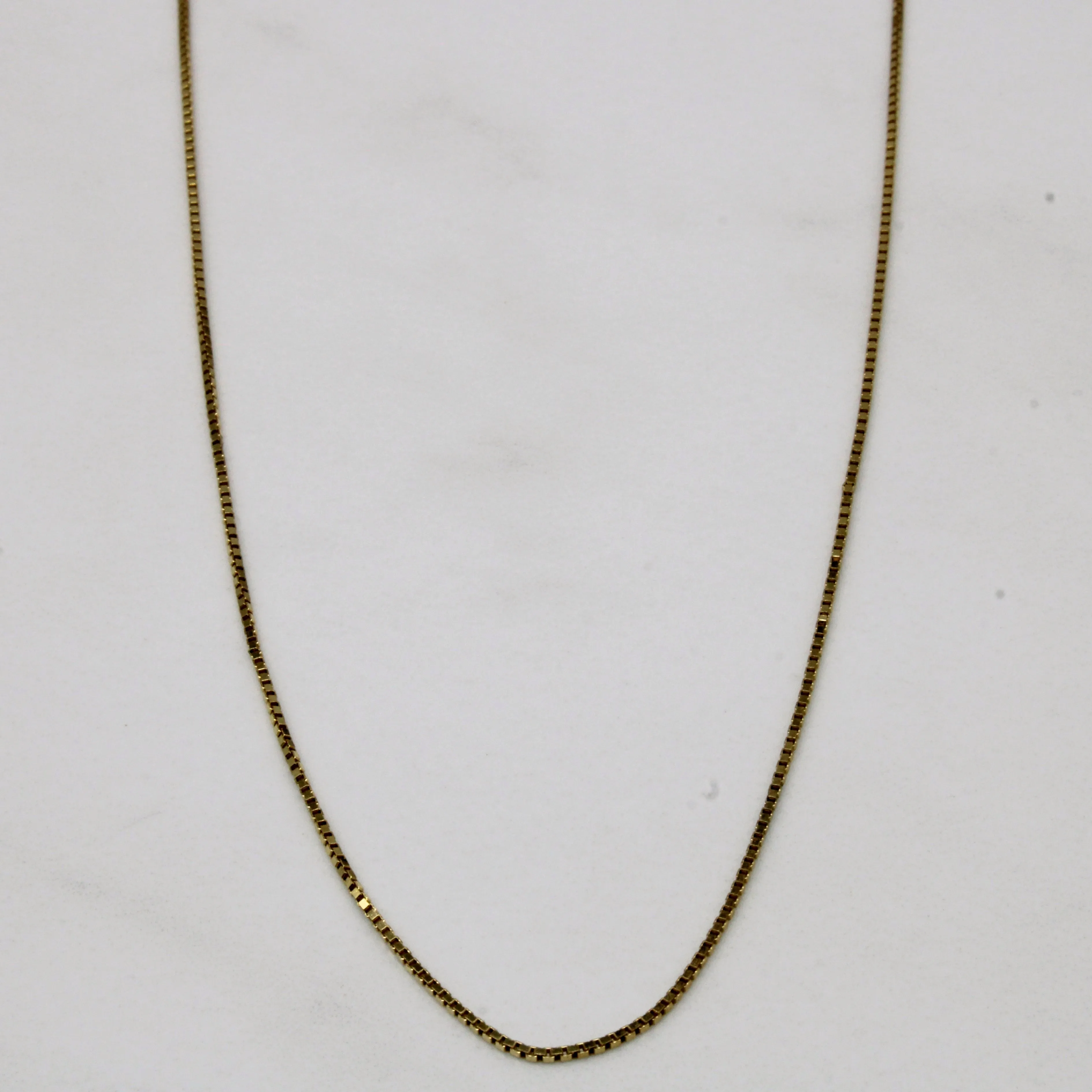 14k Yellow Gold Box Link Chain | 17" | Shine Moment