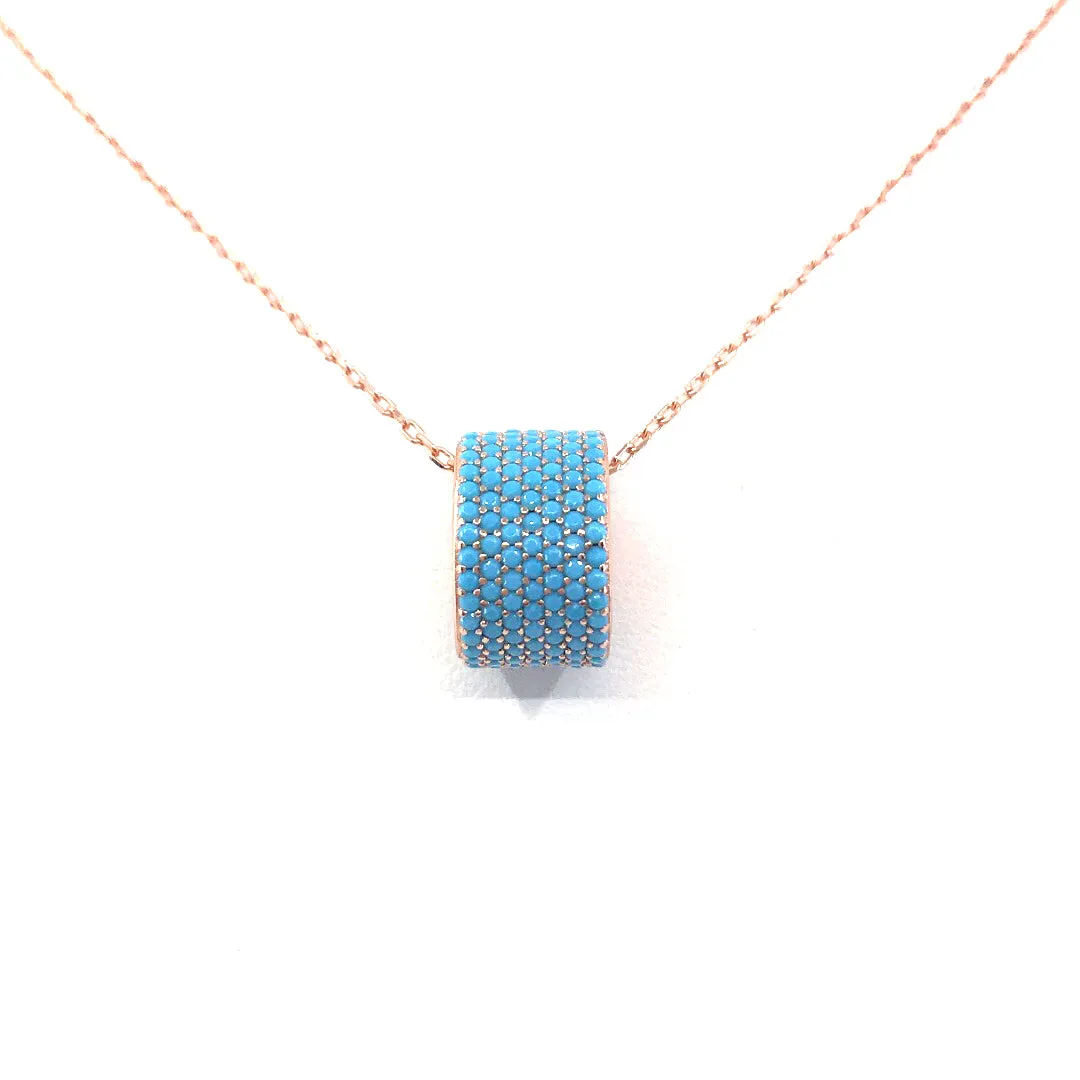 Vacation Gemstone Jewelry Showing Accessory Sterling Silver Round Pendant Necklace