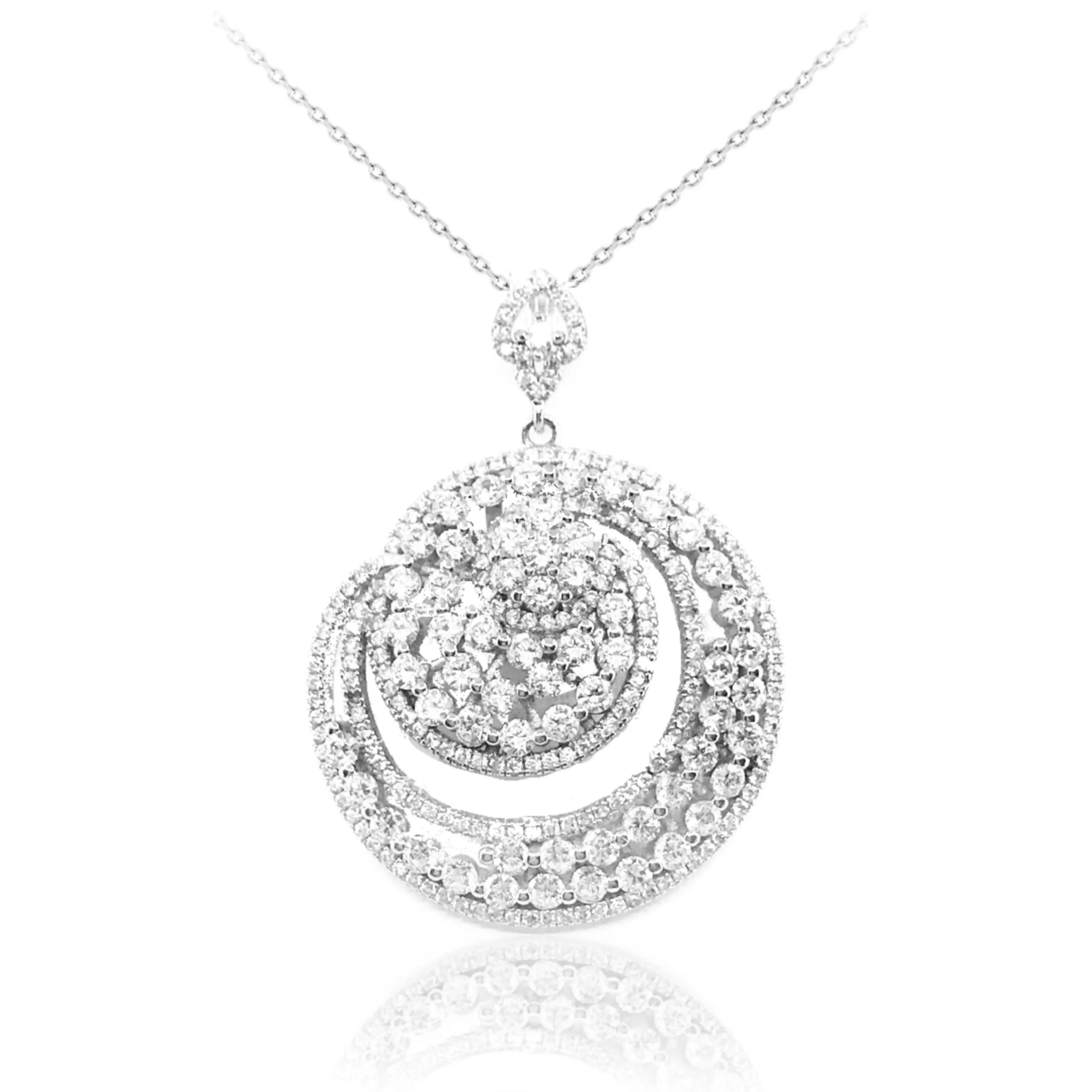 Period Accessory Sterling Silver Swirl Pendant Necklace