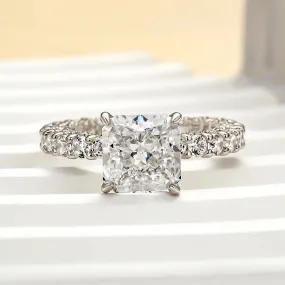 Louily Classic Square Princess Cut Engagement Ring For Women Sophisticated Gem