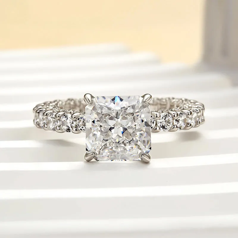 Louily Classic Square Princess Cut Engagement Ring For Women Gloss Shine Precious Treasures