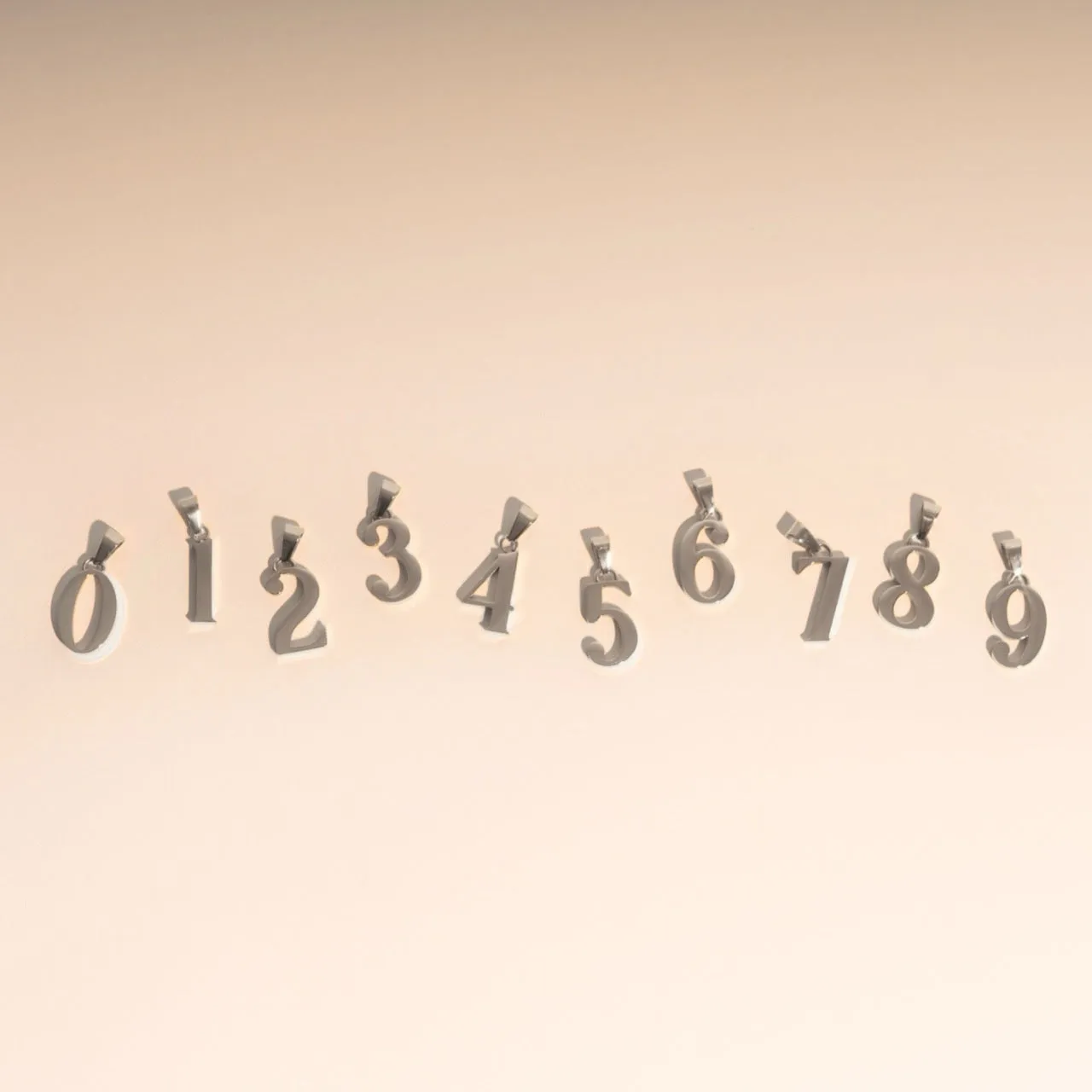 Numbers Necklace Charm 2-Pack (Silver) Weekend Brunch