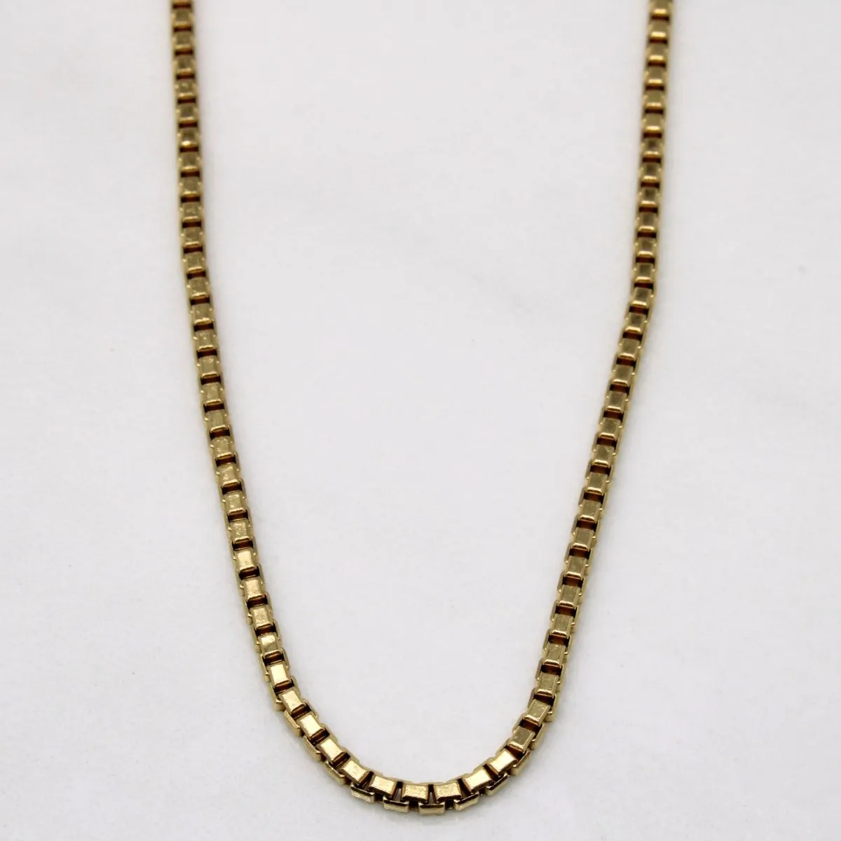 10k Yellow Gold Box Link Chain | 24" | Vivid Accent Celebration Look