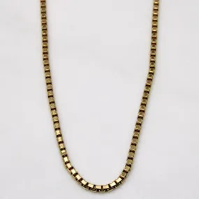 10k Yellow Gold Box Link Chain | 24" | Vivid Accent Celebration Look