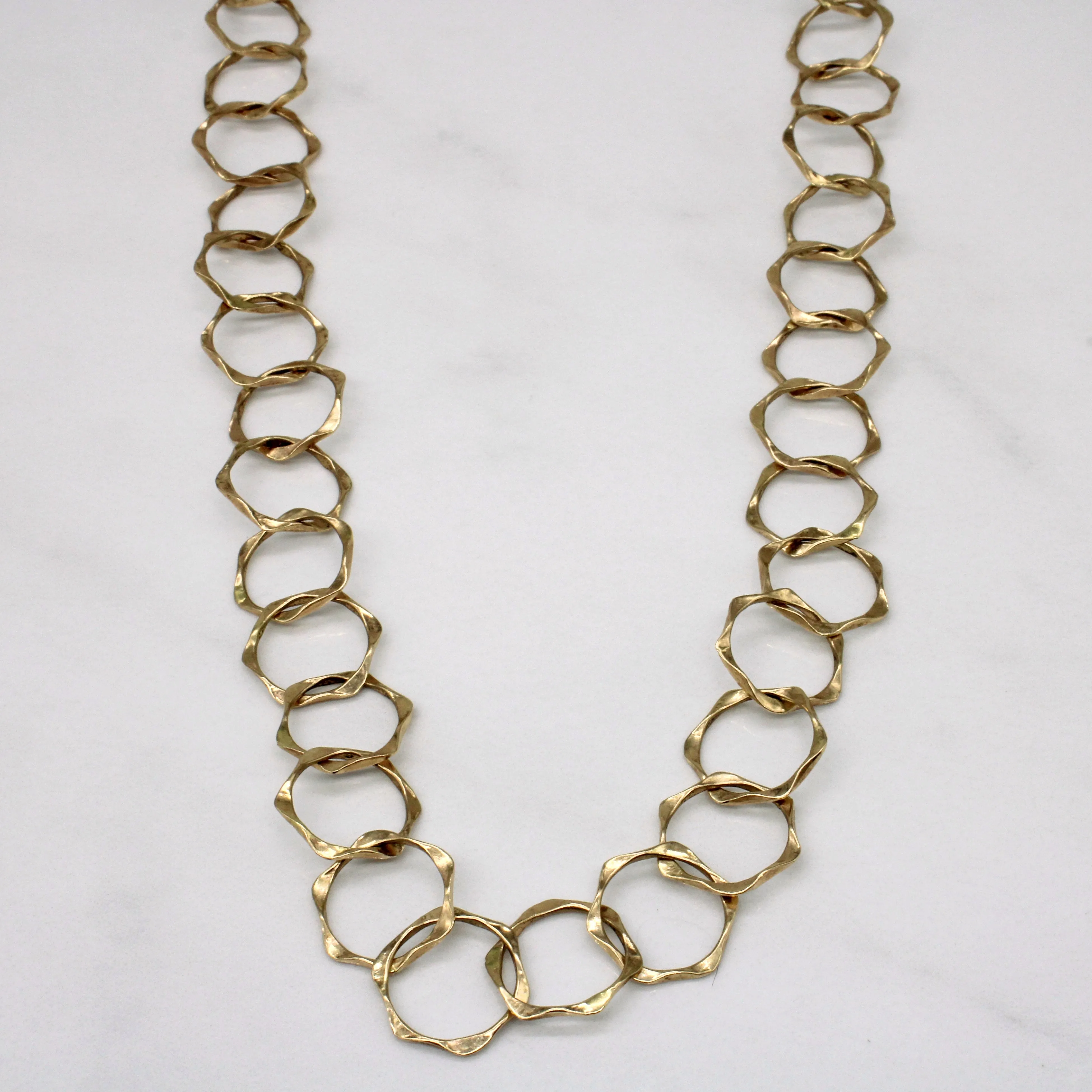 14k Yellow Gold Circle Link Chain | 28" | Quick Layer