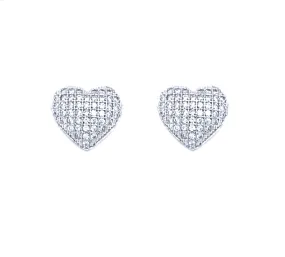 Sterling Silver Heart Stud Earrings Bohemian Ornament Beautiful Selection