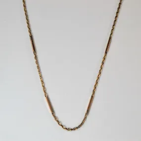 Effortless Glimmer Chic Flash 14k Yellow Gold Dot Dash Chain | 18" |