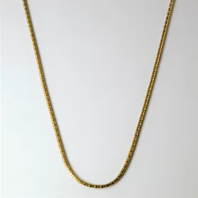 14k Yellow Gold Cobra Chain | 20" | Urban Style Chic Gifts