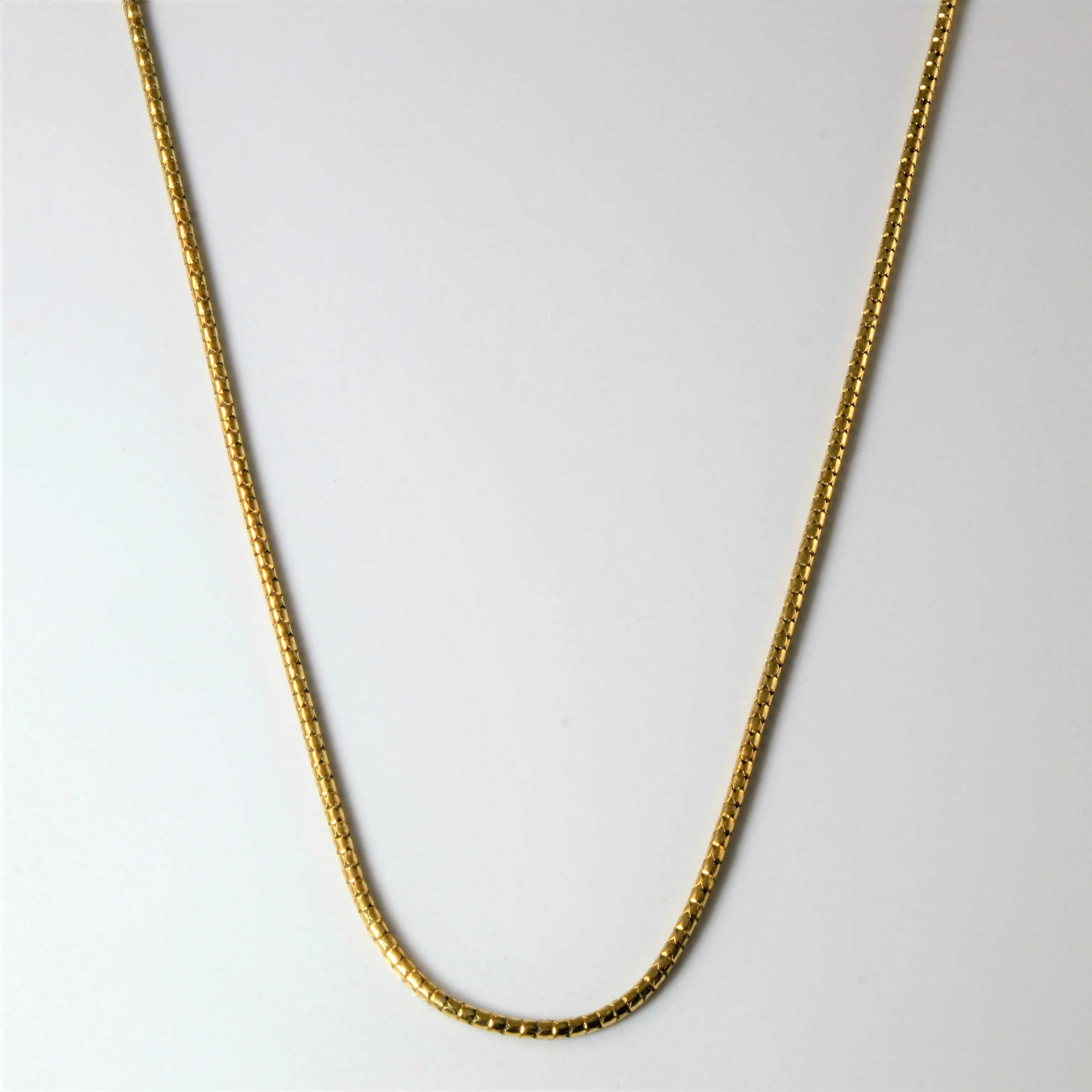 14k Yellow Gold Cobra Chain | 20" | Urban Style Chic Gifts