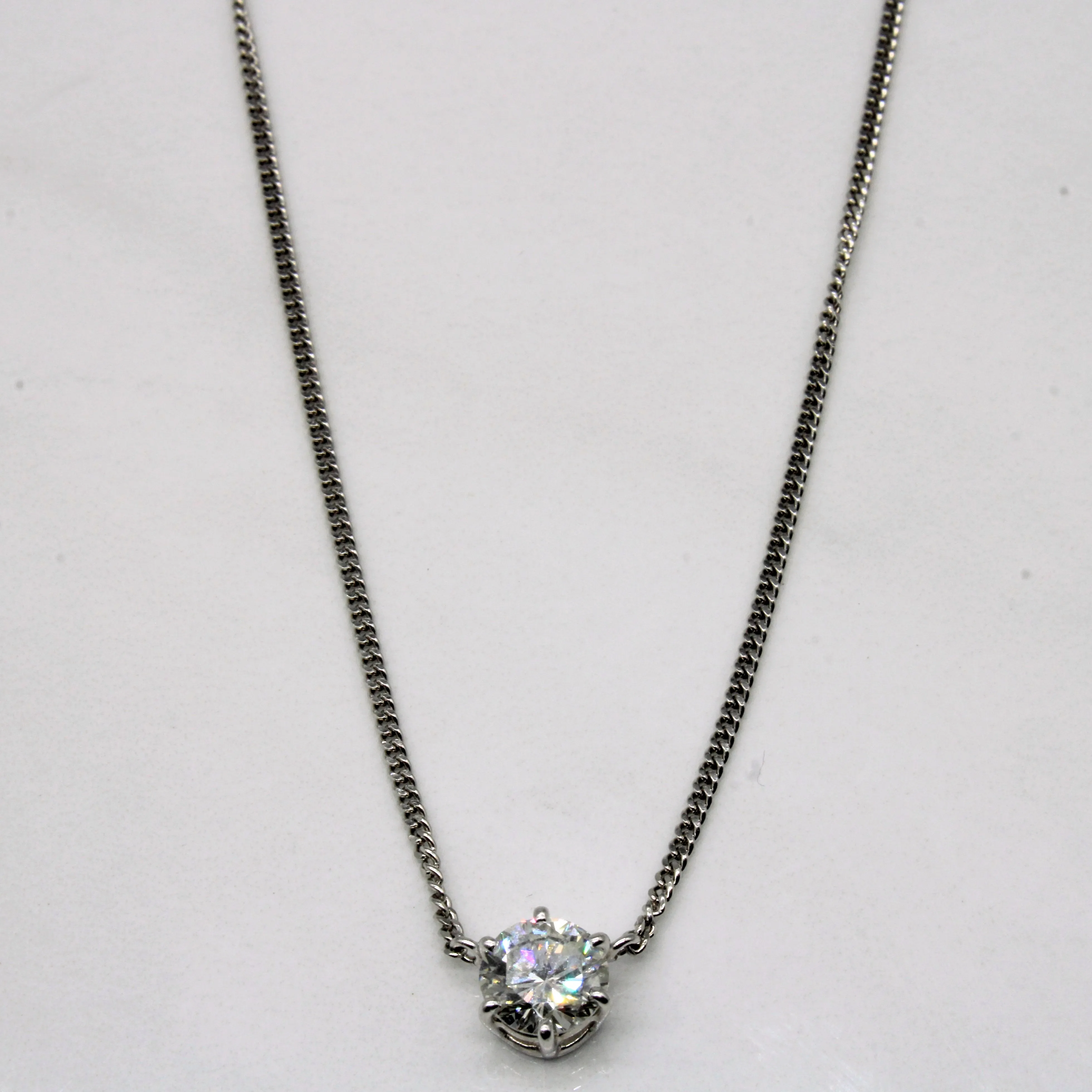 Timeless Impression Solitaire Diamond Necklace | 1.00ct | 16" |