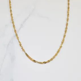 Urban Highlight Dazzling Radiance 10k Yellow Gold Singapore Chain | 18" |