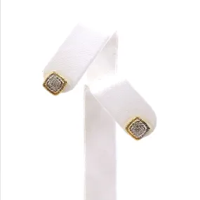 14K Gold and Diamond Stud Earring Splendid Accessory Graceful Accessory
