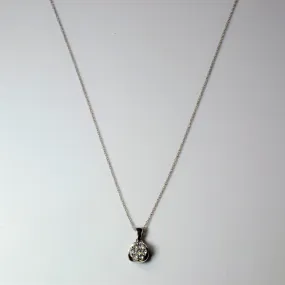 Cluster Diamond Pendant Necklace | 0.17ctw| 18"| Shiny Details
