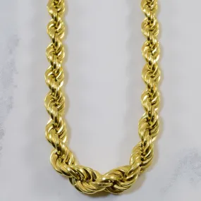 14k Yellow Gold Twisted Rope Chain | 15" | Chic Duo
