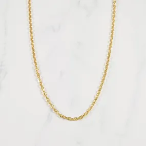 Work Outfit Gifting Light 18k Yellow Gold Curb Chain | 22" |