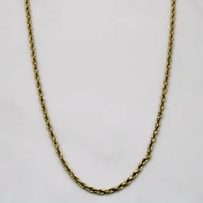 Classic Touch 14k Yellow Gold Rope Chain | 22" |